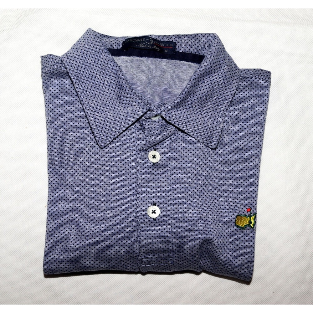 Clubhouse Collection Masters Made in Italy Mens Polka dot Golf Shirt Size Medium - Picture 4 of 7